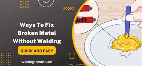 how to reattach broken metal bracket without welding|how to fix broken metal fast.